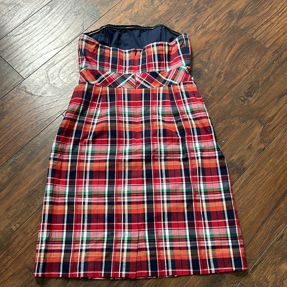 Vineyard Vines Plaid Strapless Dress - Picture 3 of 6